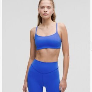 Lululemon Wunder Train Strappy Racer Bra Light Support, C/D Cup in Blue